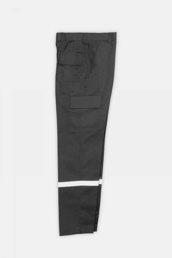 Men Poly Cotton Twill Weave 200 GSM Work Wear Cargo Pant with Reflective Tape